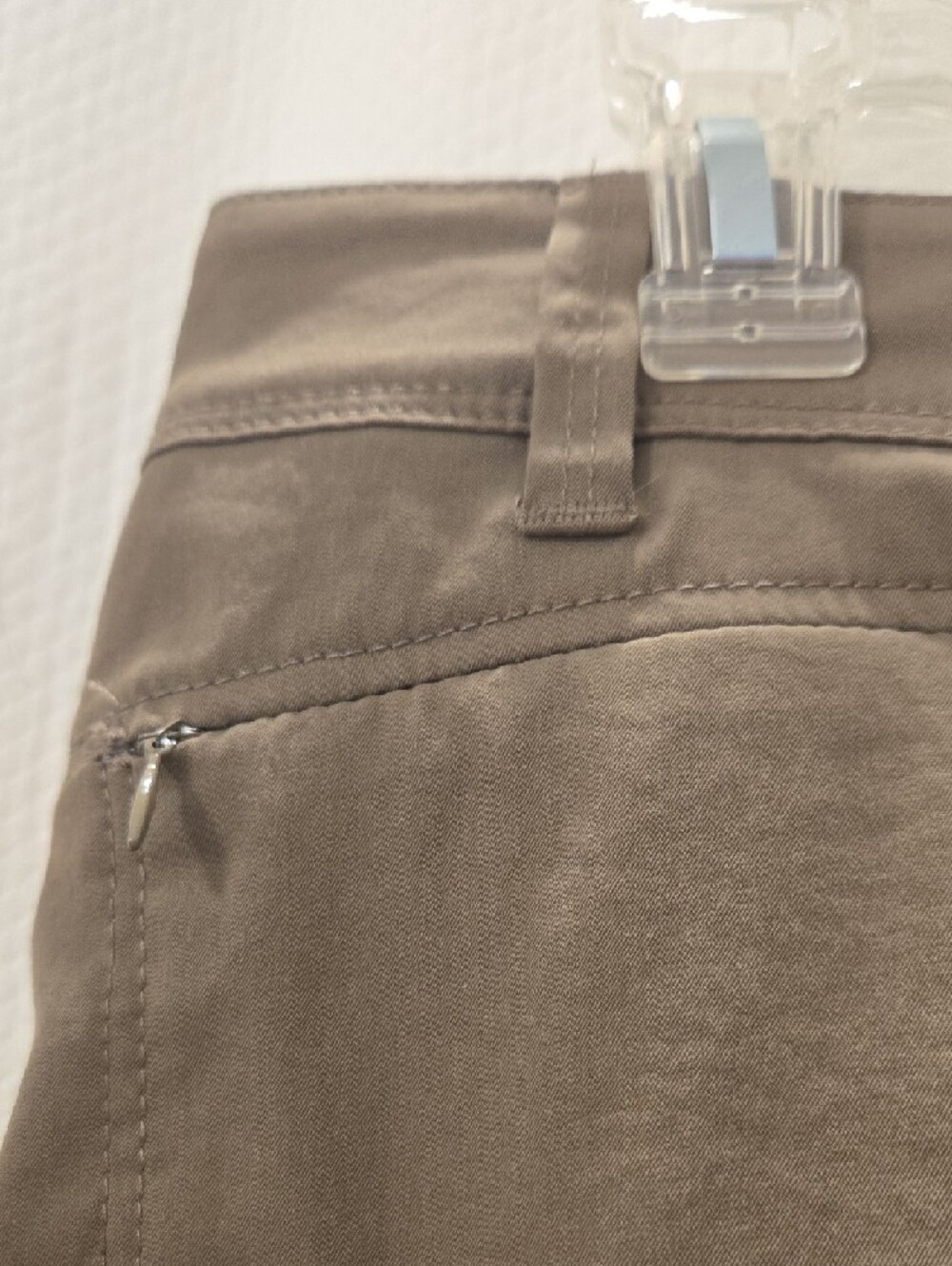Toad&Co Olive-Brown Mini Skirt with Front Pockets - Picture 3 of 5